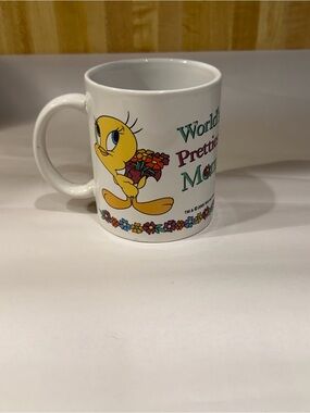 TWEETY BIRD MUG COFFEE CUP WORLD'S PRETTIEST MOM 2000 WARNER BROS GIFT FOR MOM